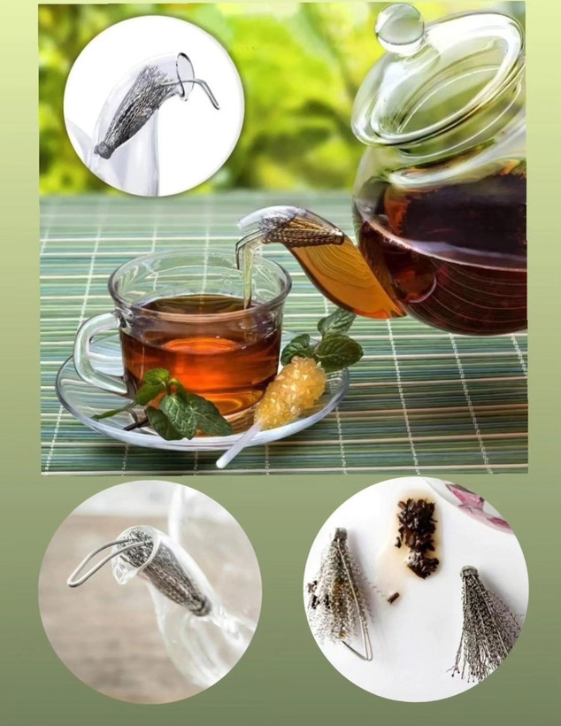 توری صافی چای قوری استیل صافی چتری